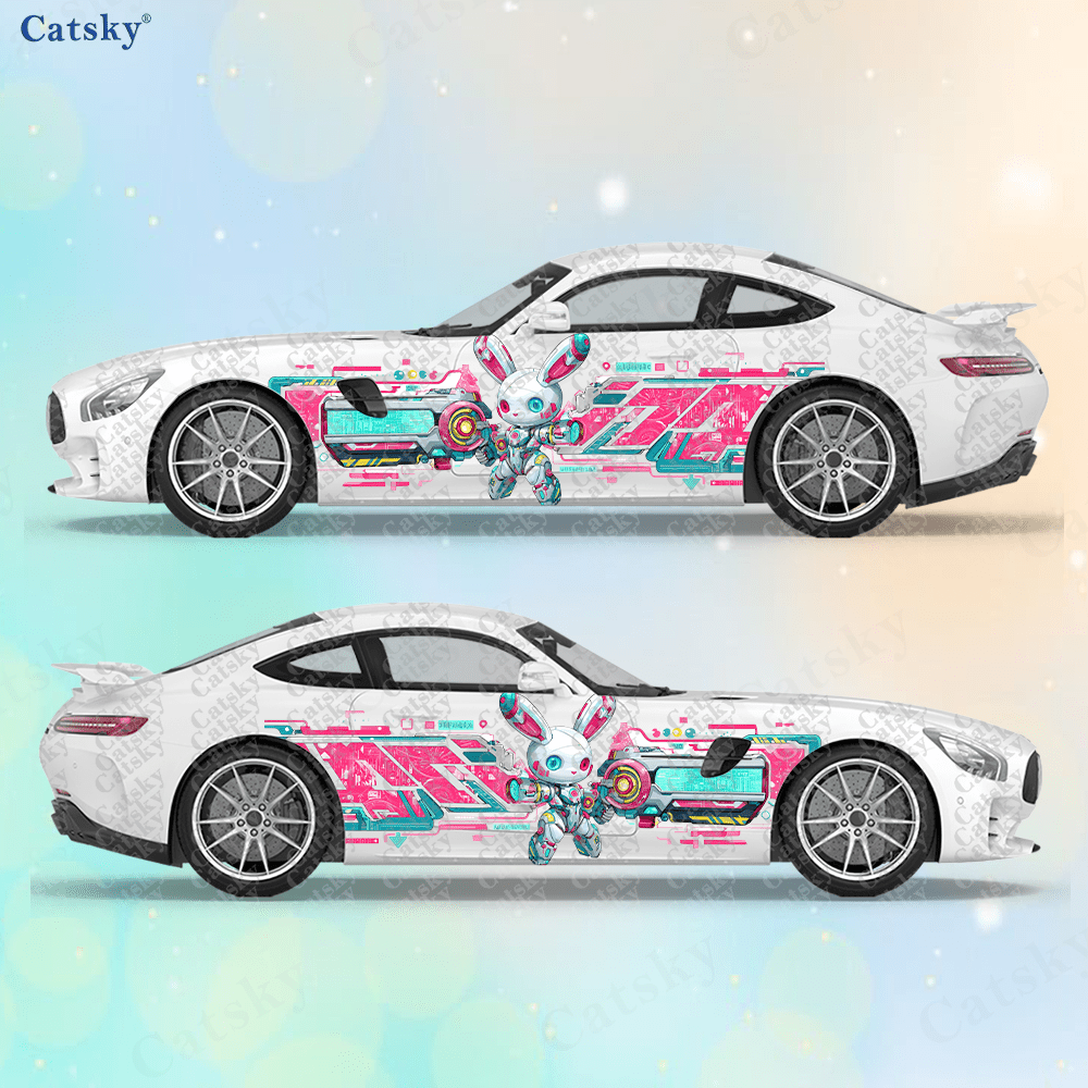 2pcs Cyberpunk Line Tech Bunny - Tech Accessories Gifts ulasan dan harga