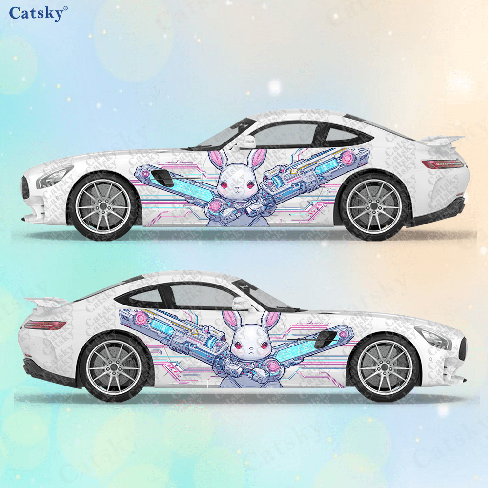 2pcs Cyberpunk Line Tech Bunny - Tech Accessories Gifts ulasan dan harga