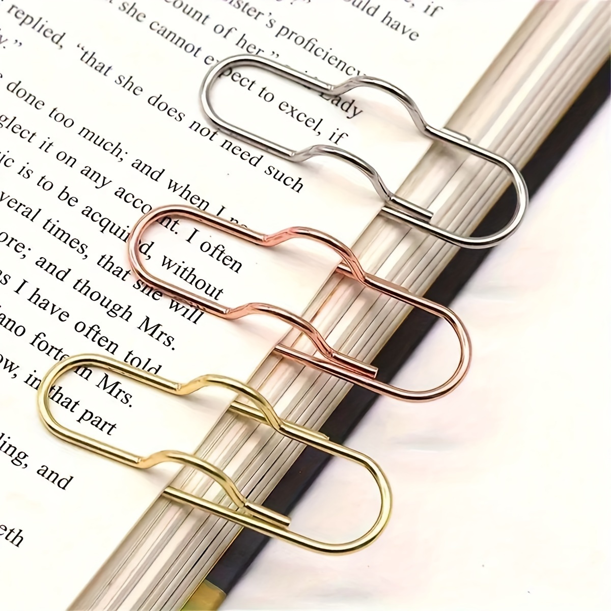 3Pcs Multi‑Color Metal Pen Cli - Tech Accessories For Office ulasan dan harga