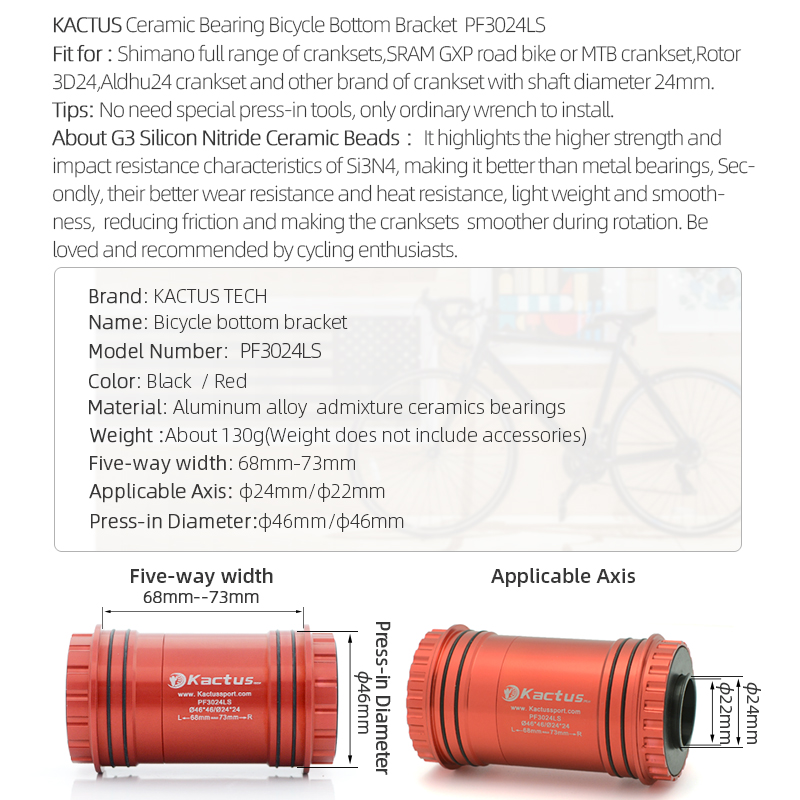 KACTUS Bicycle Bottom Bracket  - Tech Bike Accessories ulasan dan harga